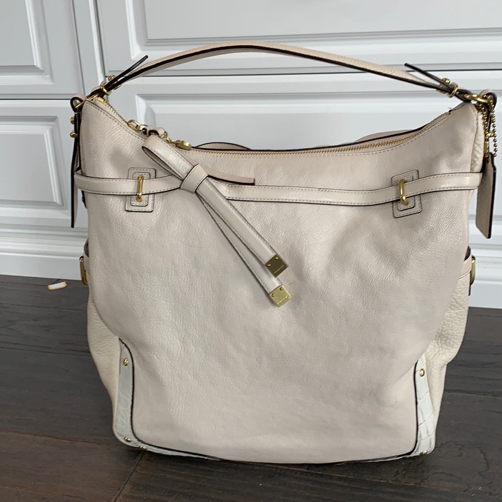 Coach hobo with Exotic Trim